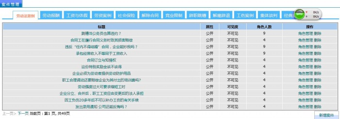 勞動關系及仲裁管理教學軟件(圖20) 勞動關系及仲裁管理教學軟件