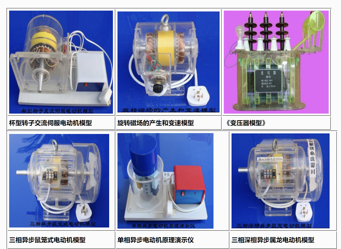透明電動(dòng)機(jī)教學(xué)模型(圖1)
